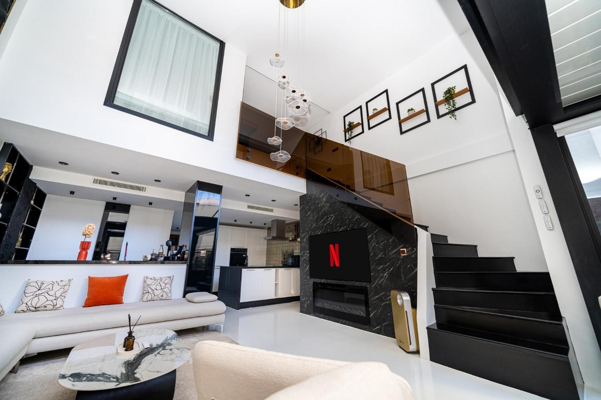 Ecrin Secret, Duplex Prestige, Proche Corniche & Medina, Piscine, Parking, Wifi, Iptv, Ac Apartment Tangier Exterior photo